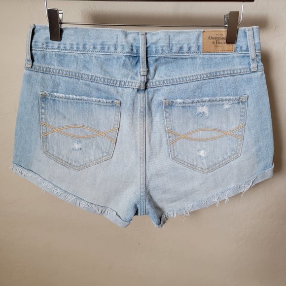 Abercrombie & Fitch Distressed Cutoff Denim Jean Shorts - Picture 7 of 14